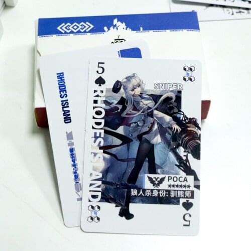 Anime Cartoon Arknights Cosplay Board Game Cards Hardcover Poker Toy Gift With Box