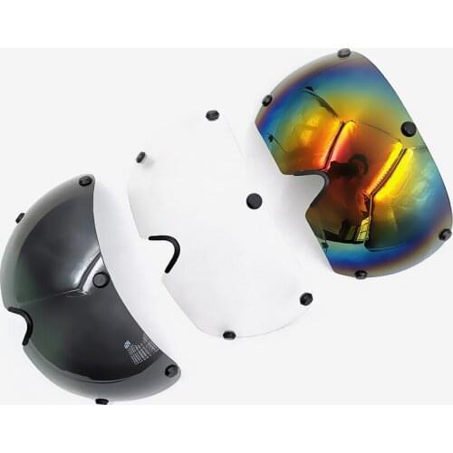 Aero helmet lens Transparent gray Triathlon tt cycling helmet lens road bike bicycle helmet lens goggles visor helmt Accessories