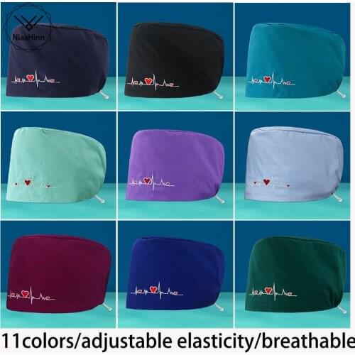 Pet Beautician Health Medical Scrub Cap Operating Room Clinic Dentist High Quality Female Nurse Accessories Hats Solid Color Hot
