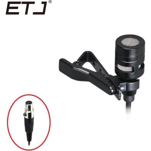 ETJ Brand Mini XLR Clip-on Lavalier Microphone Wired Condenser Omnidirectional Lapel Microphone With 3.5mm Jack 3 Pin 4 Pin 515