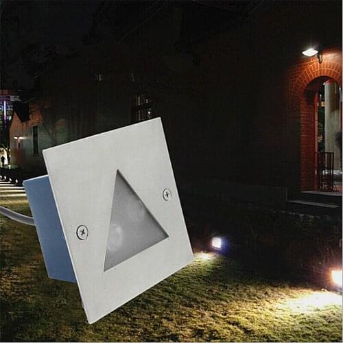 Stainless Plate 3*3W LED Underground Light Lamps Square Recessed Buried Floor Waterproof IP65 Stair Lighting AC85-265V/DC12V 9W