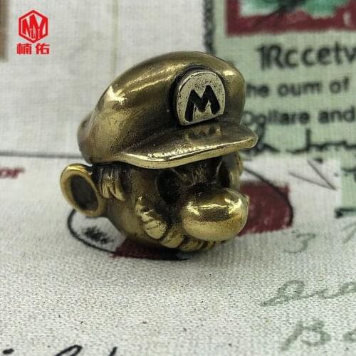 Flashlight EDC Pendant 1pc Super Mario paracord Brass Knife Bead Retro Umbrella Cord Bracelet Ornament