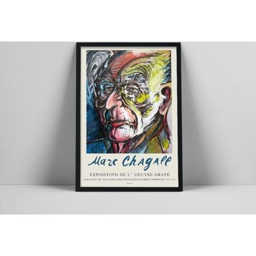 Marc Chagall poster, Louvre exposition, Gallery Mansart, Art print, Modern art, Surrealism print, Marc Chagall