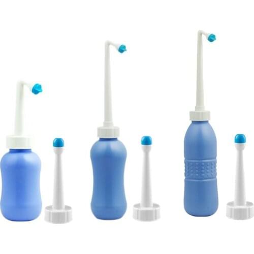 Bidet Sprayer Travel Bidet Bottle Large 300ml / 450ml / 650ml Portable with 2 Nozzle & Dust Cap & Travel Bag