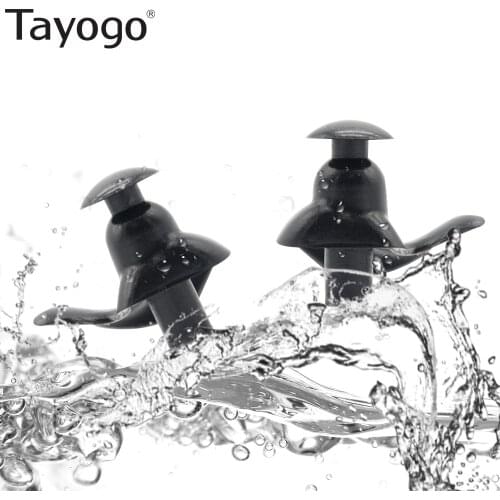 Tayogo 1 Pair Soft Ear Plugs Environmental Silicone Waterproof Dust-Proof Earplugs Diving Water Sports Swimming Accessories Drop