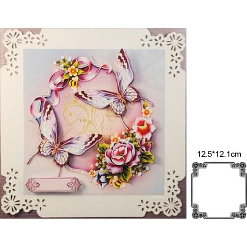 Craft dies Metal Cutting Dies Cut Mold Flower Background Frame Decoration Scrapbook Paper Craft Knife Mould Blade Punch Stencils