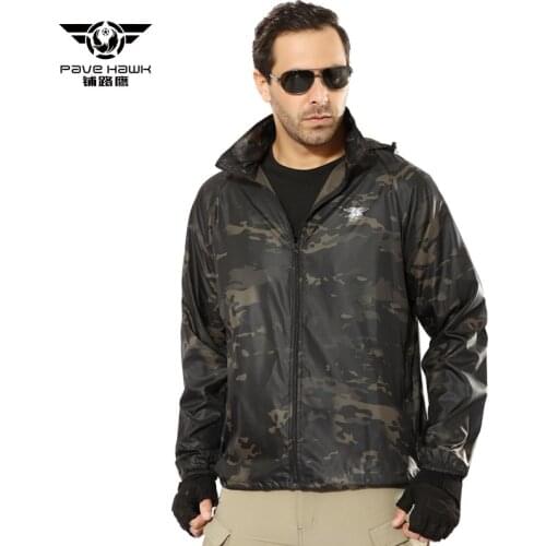 Outdoor Tactical Camouflage Fast Dry Thin Skin Clothes Windbreaker Men Summer Fishing Camping Climbing Anti UV Sunscreen Jacket