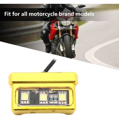 Universal Motorcycl License Plate Tail LED Light for All Motorcycle Brand Models
