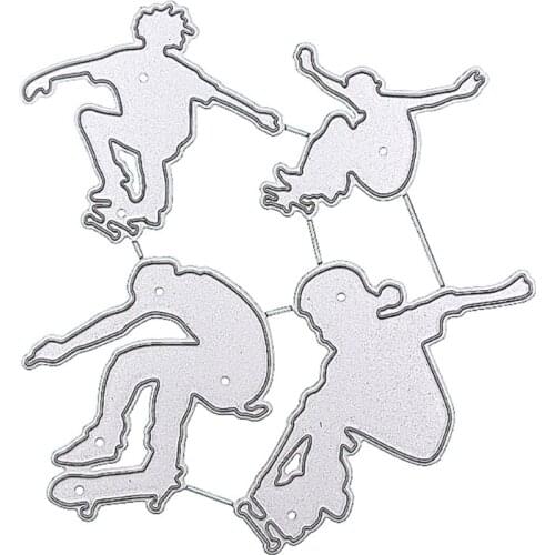 Skateboarding Die Cuts Edge Border Frame Carbon Steel Cutting for DIY Decorative Embossing Paper Card Making Light Boxes