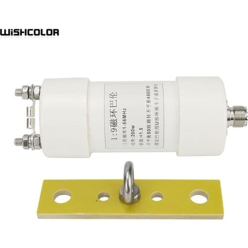 Wishcolor Shortwave 1:9 Balun 200W 1-56MHz Shortwave Antenna Balun 1:9 Input 50Ω To Output 450Ω