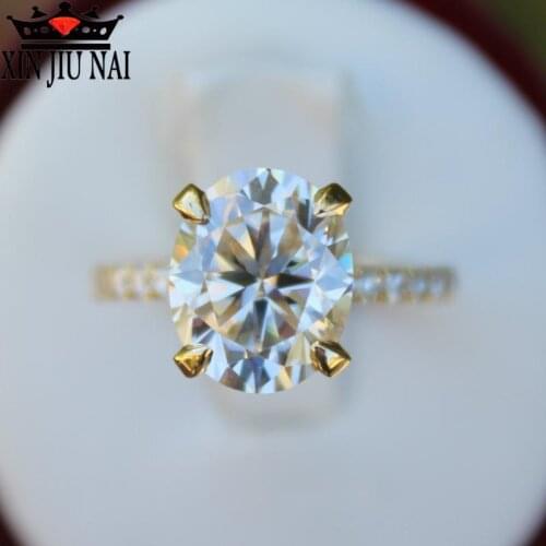New Rose Gold AAA Cubic Zircon Engagement Rings For Women Champagne 14K gold Color Wedding Ring Gifts diamond rings for women