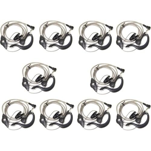 10PCS 1 Pin Aluminum Foil Earphone PTT Mic Headset for Motorola TLKR T6 T6200 T6200C T6220 T280 T5900 T5800 C9027 Cobra Radio