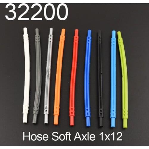 10PCS 32200 High-Tech Hose Soft Axle 1 x 12 Building Block Bricks Accessories Parts MOC DIY Education Build Toys
