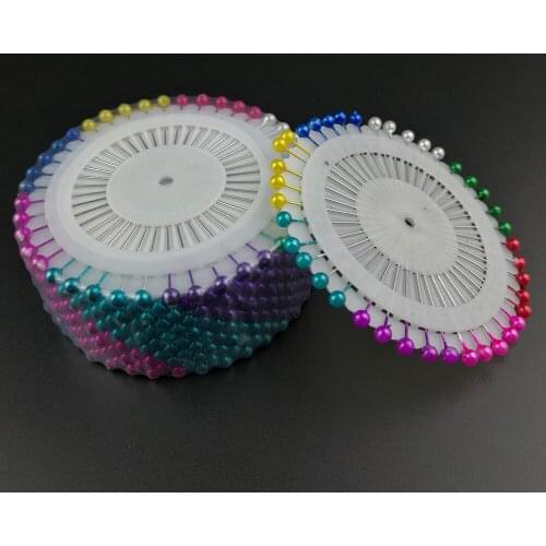 12 Wheels Round Head Dressmaking Pin Wedding Faux Pearl Decorating Sewing Pins Home Craft Decorative 480PCS DIY Sewing Needles