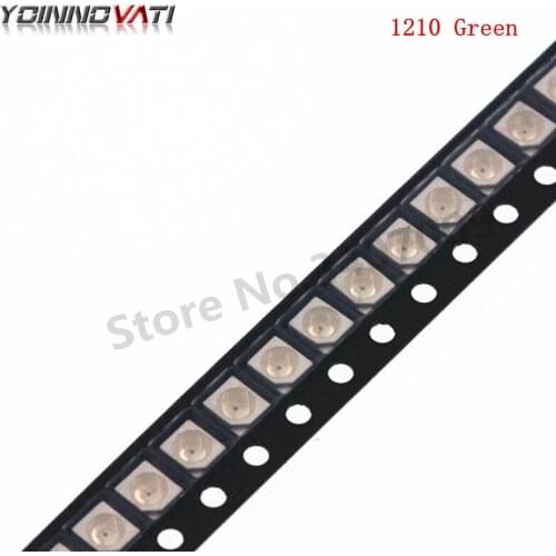 200PCS/LOT Green Light Diode 1210 SMD LED Super 3528 LED 3.5*2.8mm New