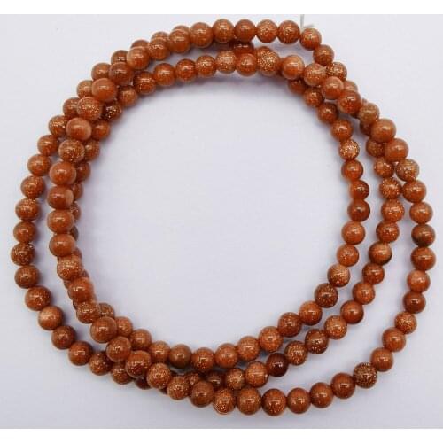 4MM Golden Sandstone Beads Bracelet Bangle Necklace Stretch 22 Inch Jewelry G751