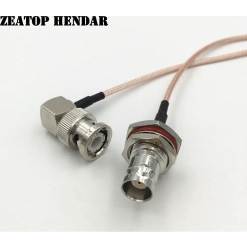 5Pcs RG316 Cable Right Angle BNC Male Jack to BNC Female Plug RF Coaxial Pigtal Wire Connector 10CM 15CM 20CM 30CM 50CM 1M 2M
