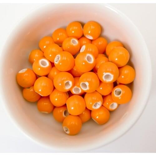 8# 100pcs China Ceramic Beads Not Wooden Handmade Porcelain Bead For Jewelry Making 8mm Beads #A407C