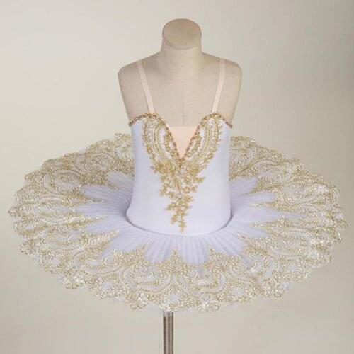 White Professional Ballet Tutu Kids Child Adulto Gymnastics Leotard Pancake Tutu Ballerina Dance Dress Ballet Tutus For Girls