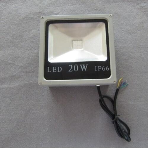 Free shipping to Middle East super thin housing 4 wires rgb led flood light 20w DC24V 10pcs/Lot used for mosques and villas