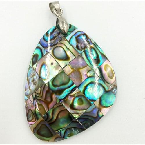 Free Shipping Women Fashion Jewelry Beautiful New Zealand Abalone Shell Pendant Bead 1pcs C8762