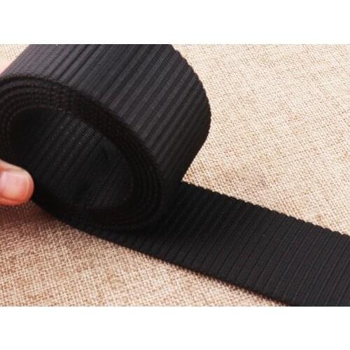 Black38MM Nylon Webbing Strap Tote Handle Dog Collar Belting Bag Webbing Upholstery Pet Collars Leash