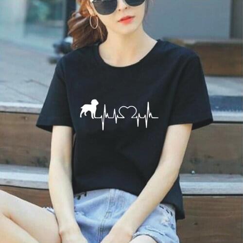 Harajuku Tshirt Summer Cotton Casual Tee Shirt Femme Funny Wirehaired Pointing Griffon Dog T Shirt Women Tops Camiseta Mujer