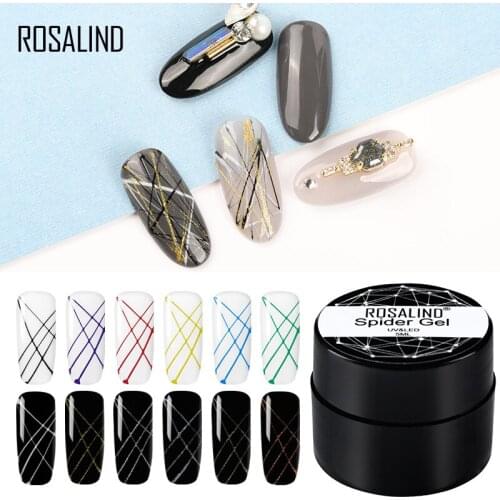 ROSALIND Nail Art 5ml Spider Gel DIY Nail Design Point To Line Drawing And Painting Decoration Pulling Silk Spider Gel Lacquer