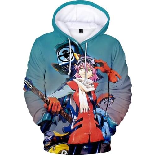 Harajuku FLCL Alternative 3D Hoodie Sweatshirt Boys/Girls Youthful Vitality Sweatshirt Men/Women Clothes Warm Sweatshirts