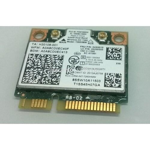 Int Dual Band Wireless 7260AC 7260HMW 802.11b/g/n/ac&BT4.0 Card For Lenovo Thinkpad S540 E540 Series,FRU 04x6010 20200555