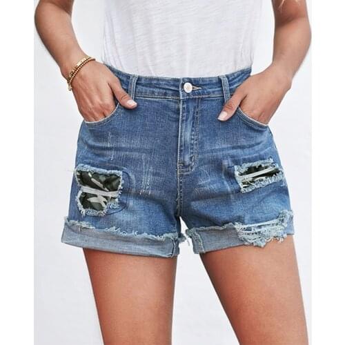 Summer Woman Trendy Ripped Denim Shorts Fashion Sexy High Waist Jeans Shorts Street Hipster Frayed Shorts Clothes 2021 New