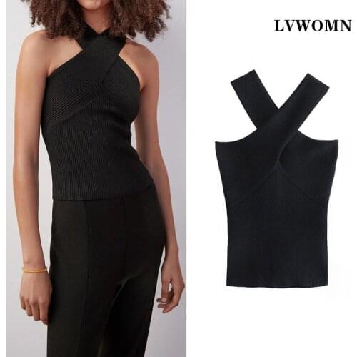 LVWOMN Women's Cropped Tank Tops