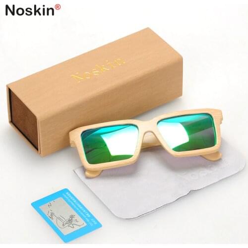 New Arrival High quality Bamboo Mirror coating Polaroid Mens Sunglasses Fashion Cool Square Glasses For Men Driving Eyewear