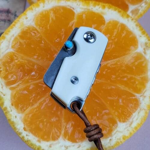 Camping knife, Fruit knife, 5PCS/LOT, 100% handmade, the smallest damascus knife,MD01