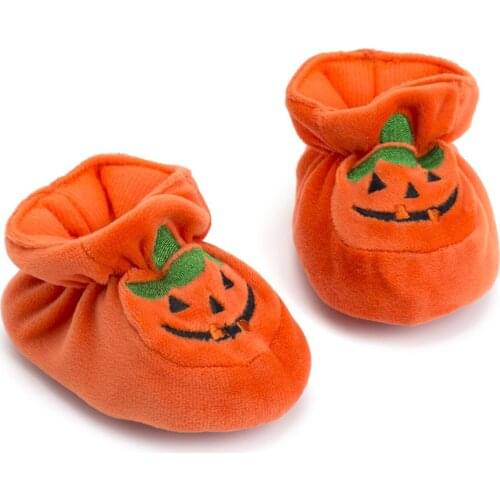 Citgeett Autumn Halloween Christmas Toddler Boy Girl Soft Sole Crib Shoes Sneaker Pumpkin Prewalkers Festival Suit