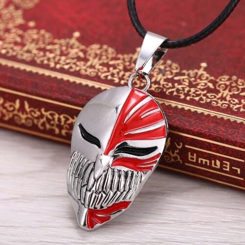 2020 Free Shipping New Cartoon Bleach Death masks pendant necklace Stainless steel Fashion Rope charm initial necklace