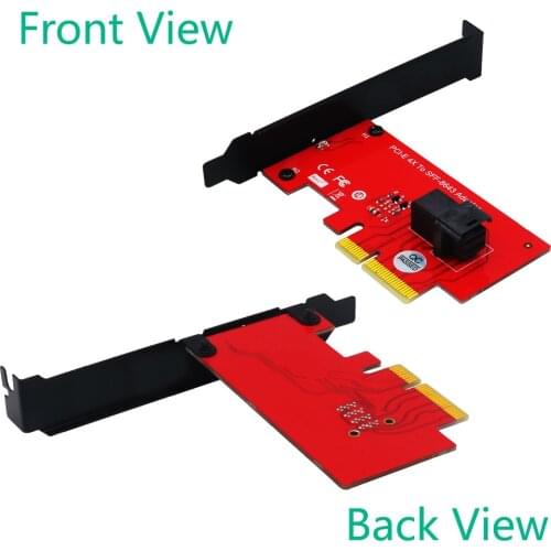PCI Express 4.0 x4 Host Adapter Card with SFF-8643 Mini-SAS HD 36Pin Connector for U.2 (SFF-8639) PCIe-NVMe SSD - Support Intel