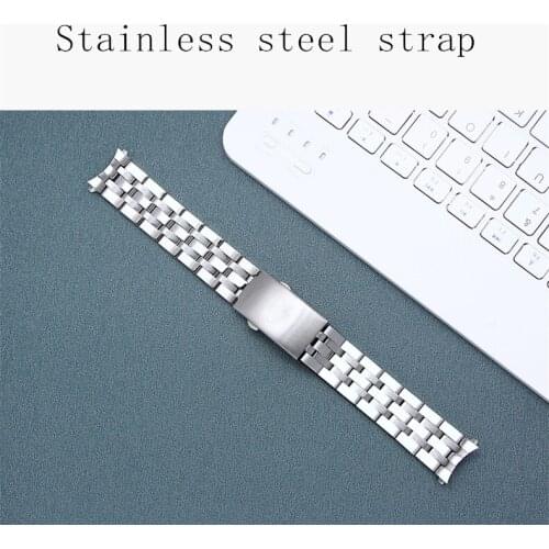 19mm Stainless Steel Watch Band Butterfly Buckle Strap For Tissot T035 T17 T014 T055 Strap Wrist Bracelet