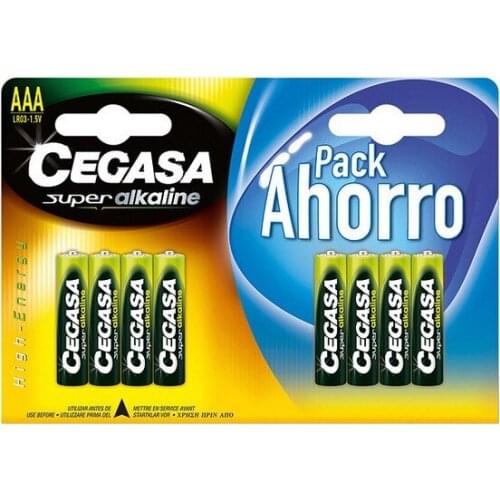 LR03 Alkaline Batteries Cegasa AAA 1,5V (8 uds)