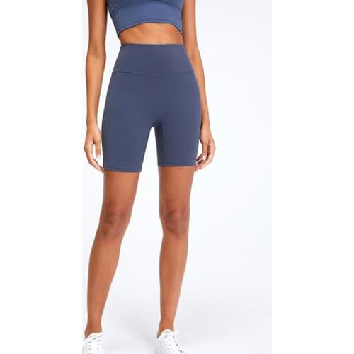 Sports Shorts Summer New No T Line Women Yoga Shorts Elastic Quick Drying High Waist Running Fitness Three Points Shorts