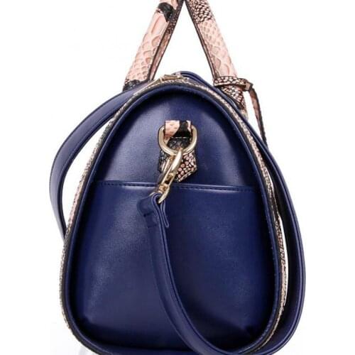 2021 Fashion New Spring And Autumn All-match Handbag Handbag Lady Fashion Cowhide Handbag Boston Pillow Bag Shoulder Diagonal