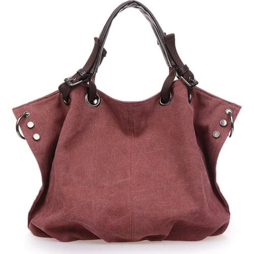 Handbag Canvas American Retro Fashion Wild Big Bag Messenger Shoulder Bag Trend