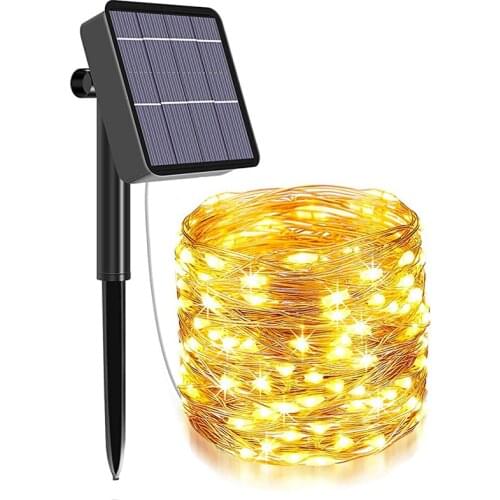 LED Outdoor Solar Lamp String Lights 50/100/200 LEDs Fairy Holiday Christmas Party Garland Solar Garden Waterproof Dropshipping