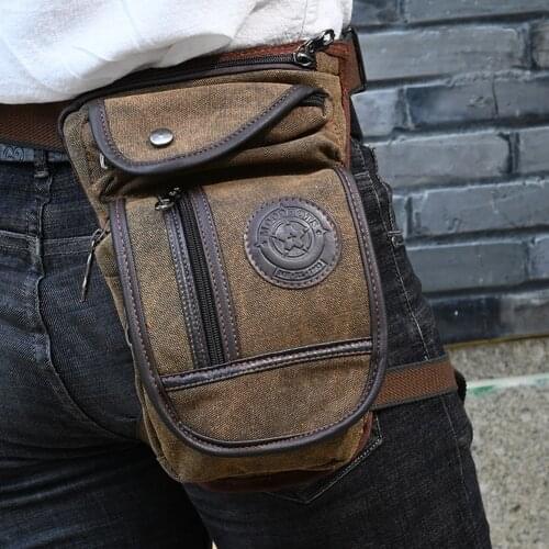 Waterproof Motorcycle Leg Bag Canvas Buckle Design Funny Drop Belt Pouch Waist Bag Motorcycle Saddle Bag Tactical Thigh Packs