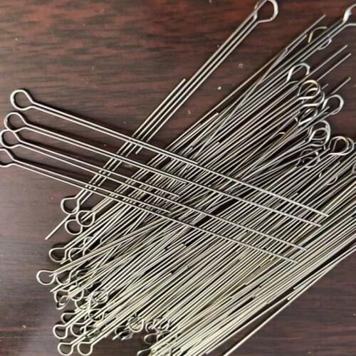 DIY rotating Sequin steel wire 65mm-75mm small parts manual composite spindle wire fishing lure baits hook accessories