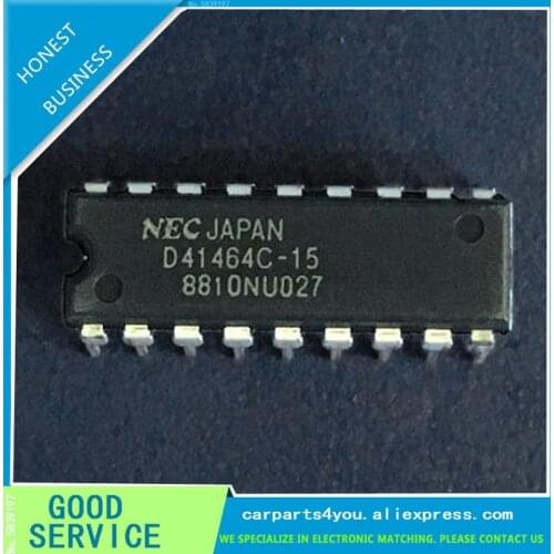 10pcs D41464C D41464C-10 D41464C-12 D41464C-15 D41464C-80 D41464 41464 NMOS dynamic RAM integrated circuit chip 64Kx1 bit memory