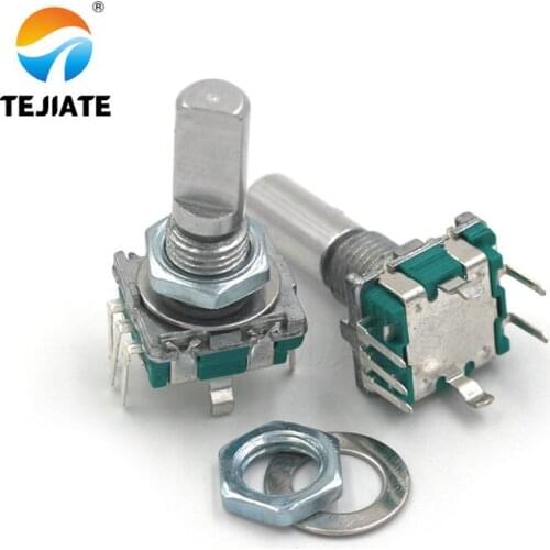 10pcs Rotary encoder,code switch EC11 audio digital potentiometer,with switch,5Pin, handle length 20mm TEJIATE