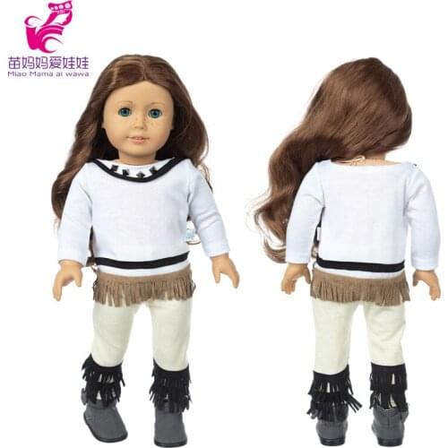 18" American OG Girl Doll Clothes Cowboy Style Pants 43cm Baby Dolls Costume Children Toys Wear