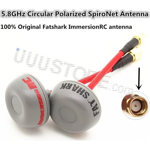 2pcs/lot 100% original Fatshark ImmersionRC 5.8GHz Circular Polarized SpiroNet RP-SMA Antenna