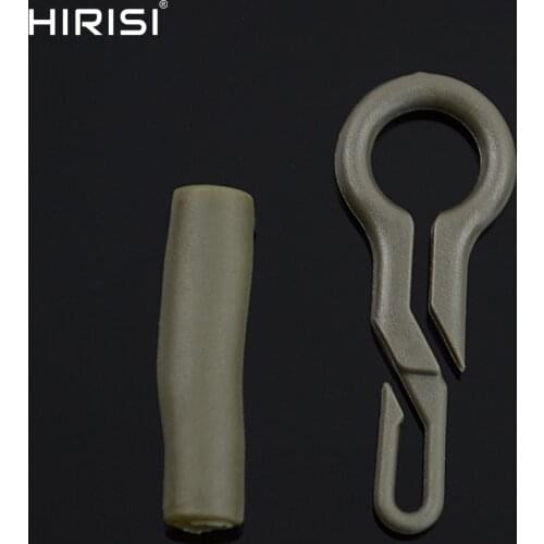 25pcs Terminal Carp Fishing Tackle Safety Clips with Pins Tail Rubber Tubes Anti Tangle Sleeves Quick Change Rolling Swivels